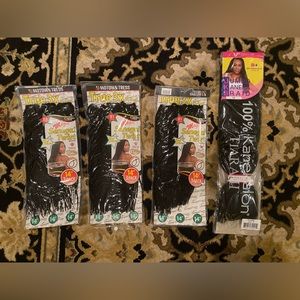 New unopened packs of hair